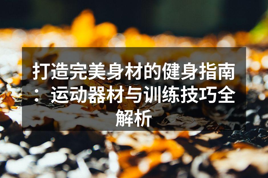 打造完美身材的健身指南：运动器材与训练技巧全解析